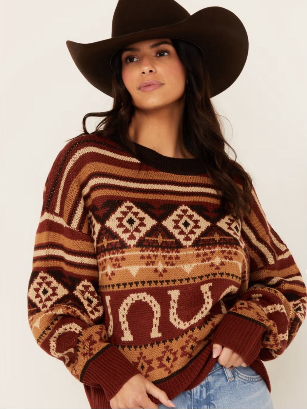 Wrangler retro horseshoe knit sweater